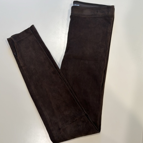 Vince lamb leather brown suede stretch pants - Picture 7 of 7